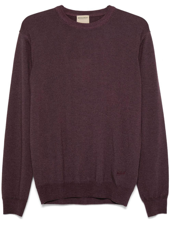 Maglione in lana vinaccia 