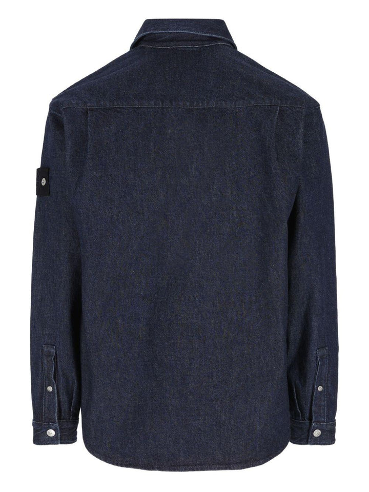 Overshirt  in denim blu 