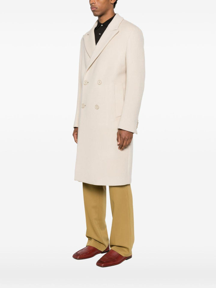 Cappotto doppiopetto color beige 