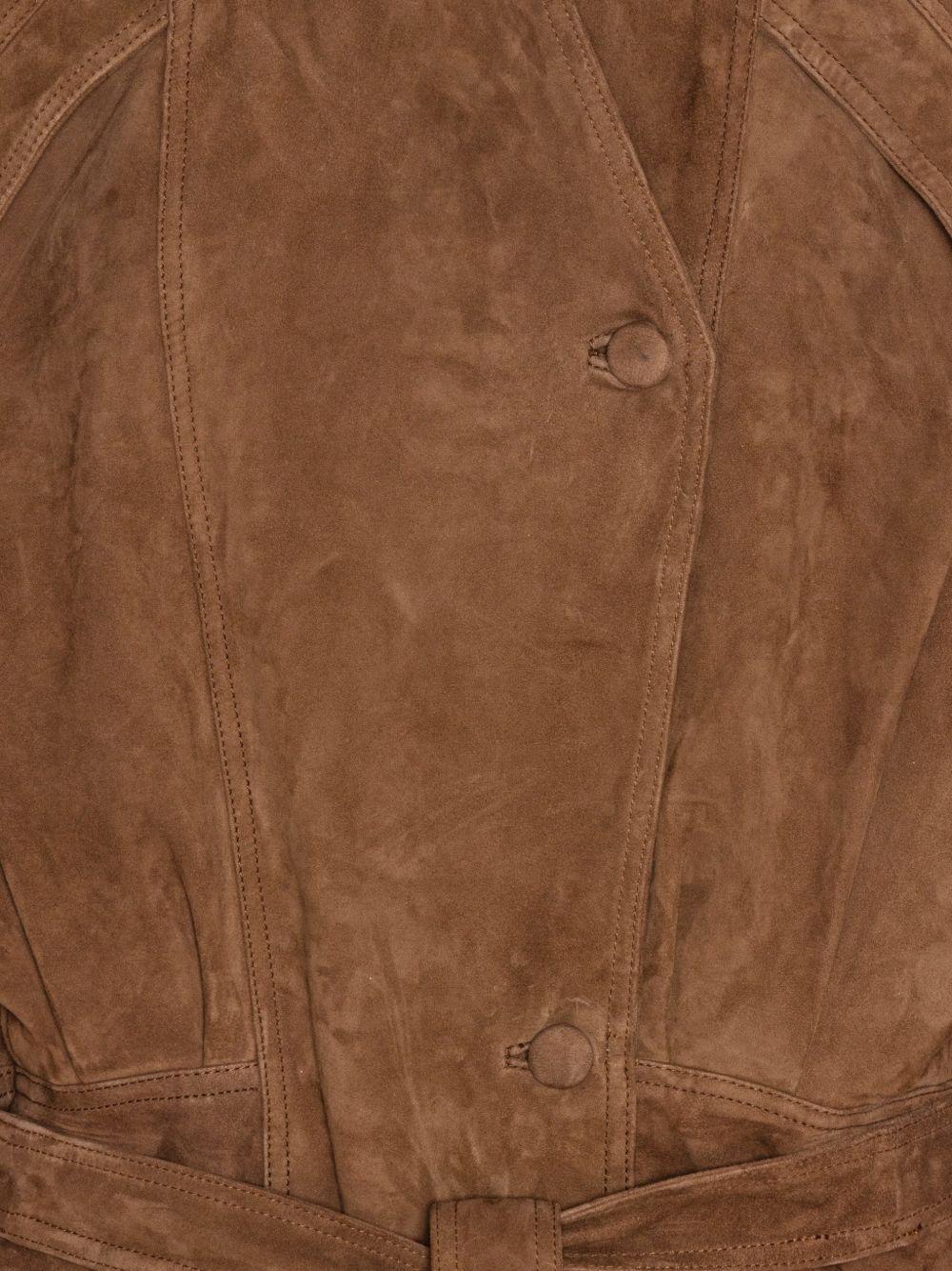 Giacca in pelle scamosciata 