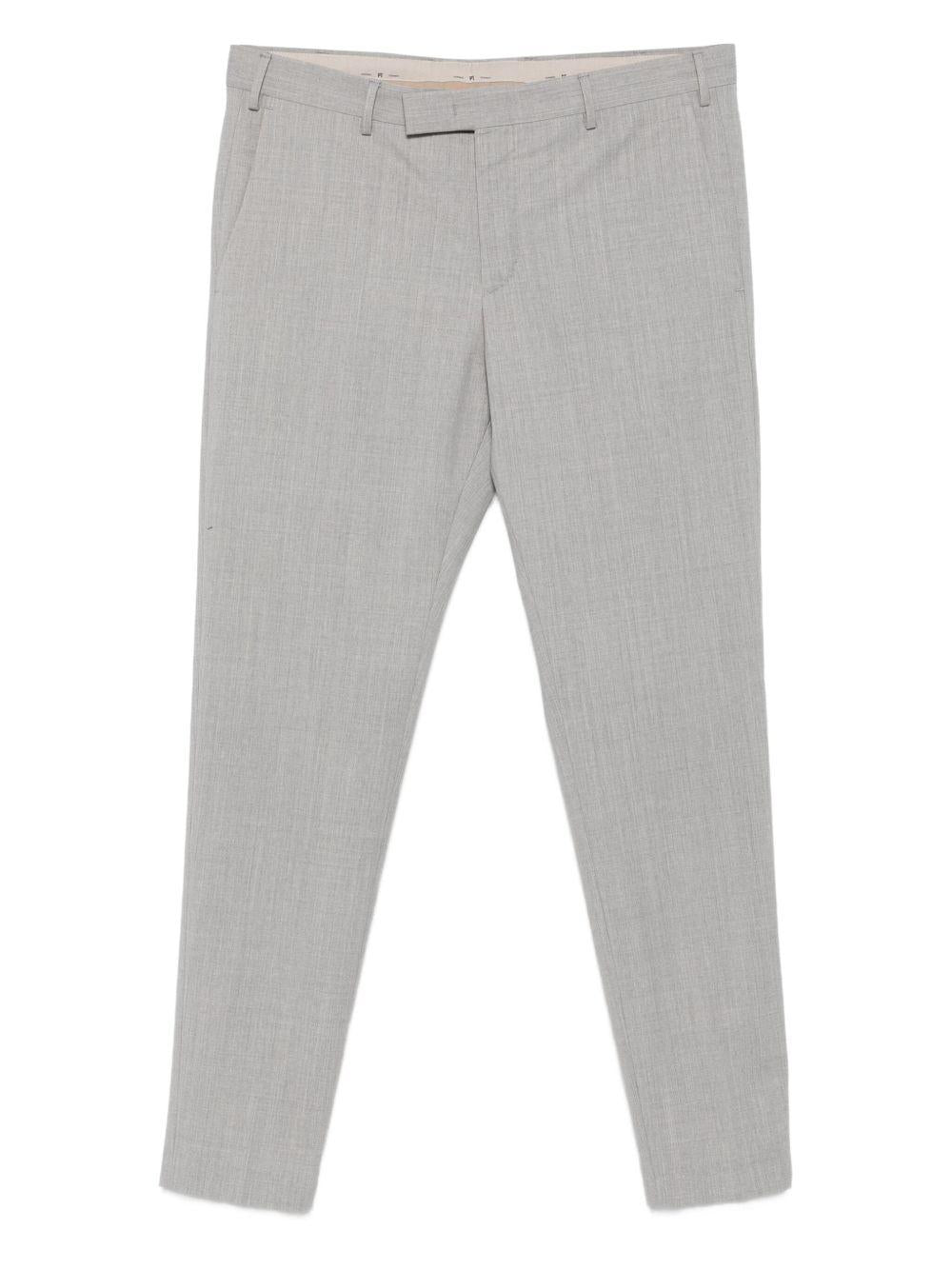Pantaloni dritti grigio in lana 