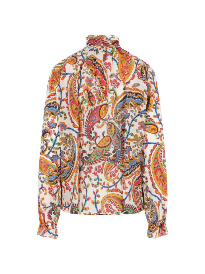 Blusa con stampa paisley 