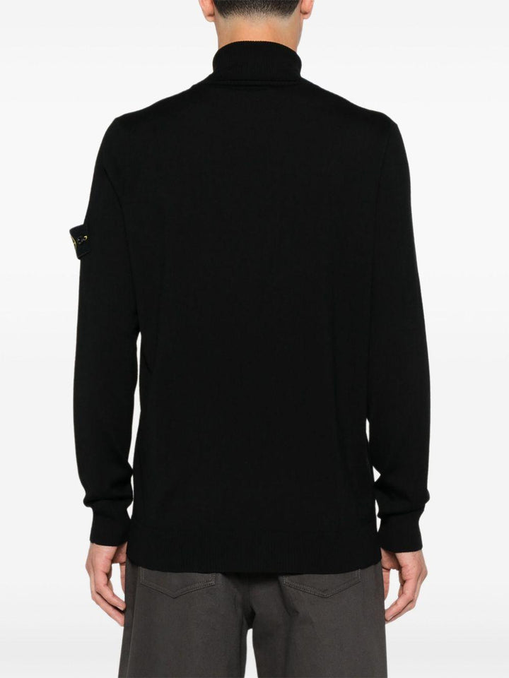 Maglione nero con applicazione Compass 