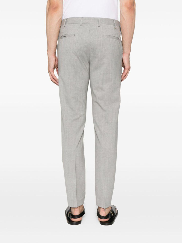 Pantaloni dritti grigio in lana 