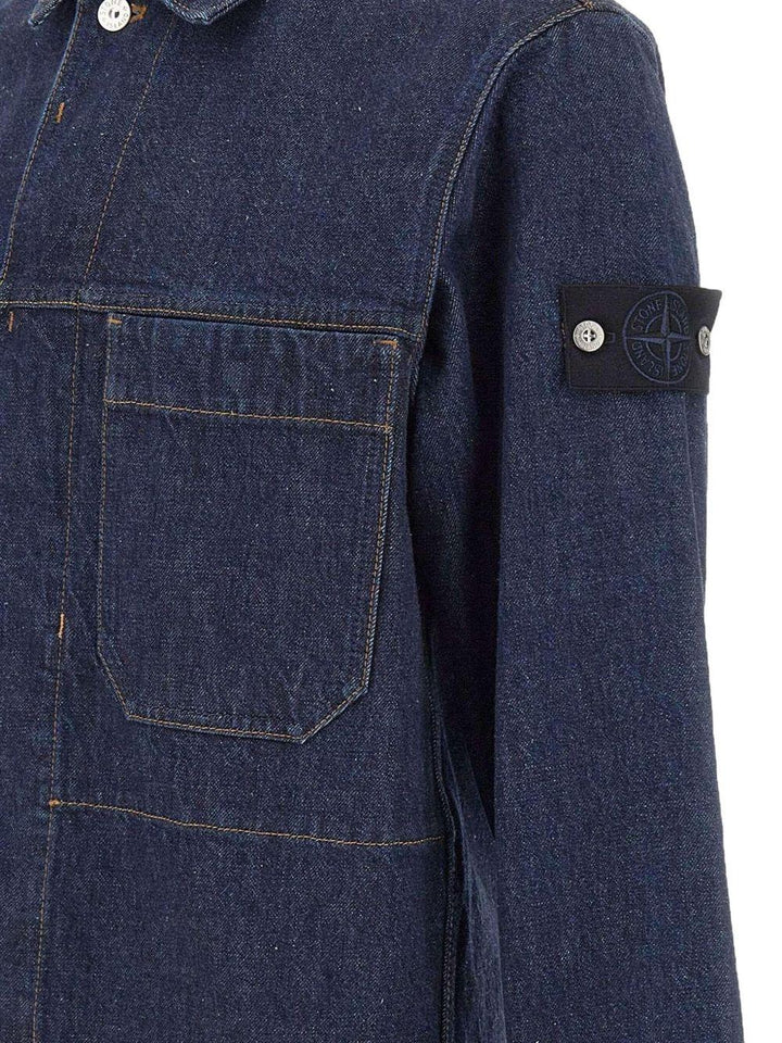 Coach jacket in denim blu 