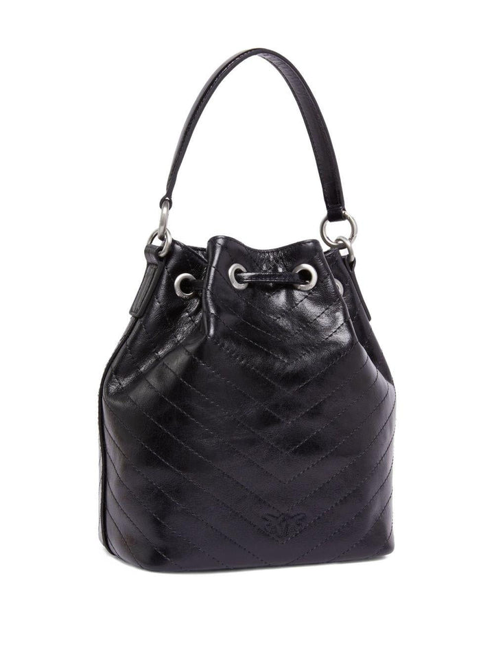 Borsa a secchiello trapuntata 