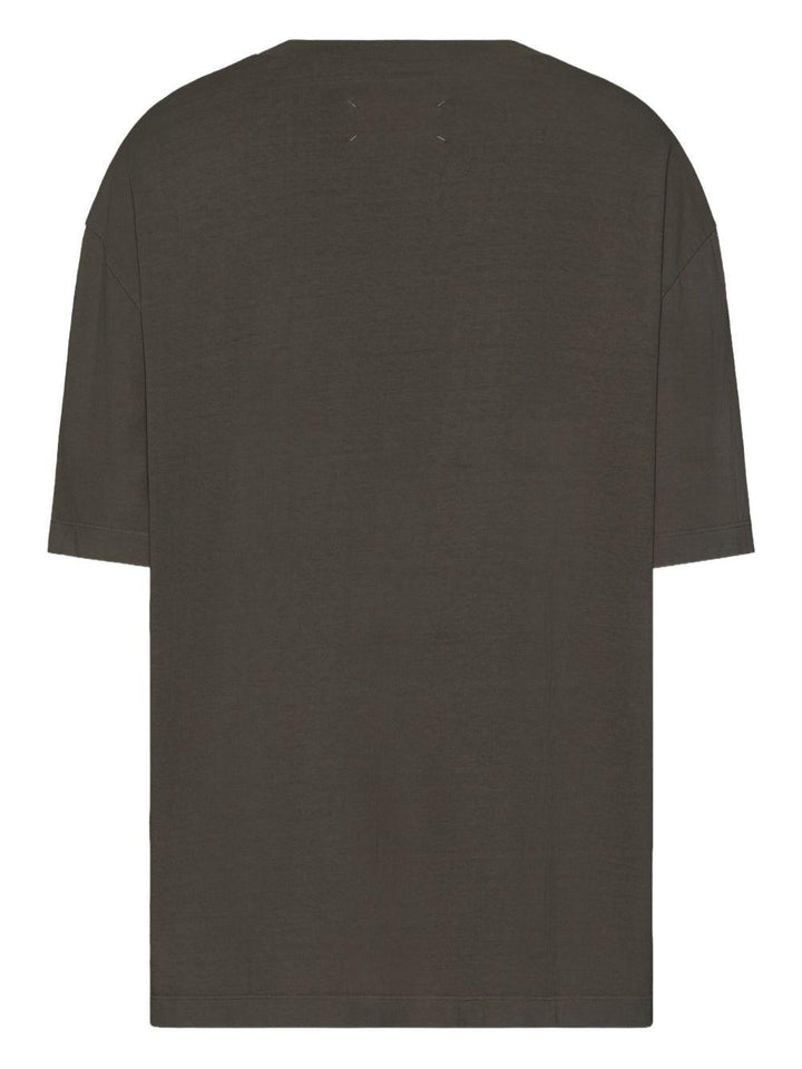 T-shirt grigio scuro con grafica numerica 