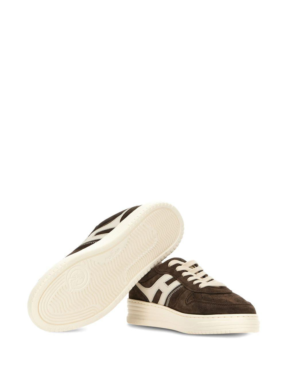 Sneakers beige e bianco crema con inserti 