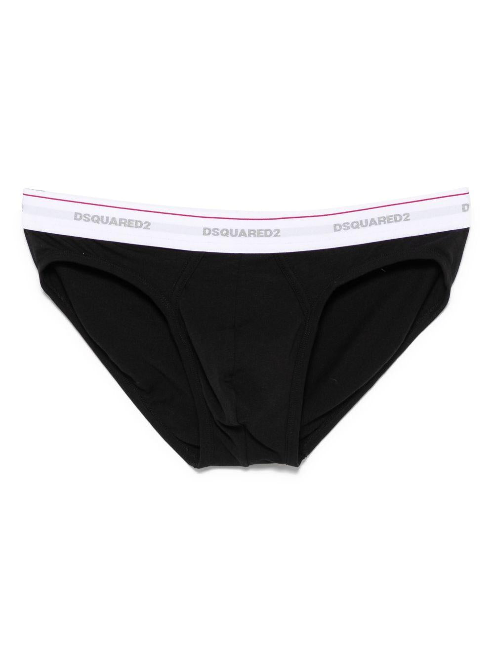 Set di 3 slip nero con logo 