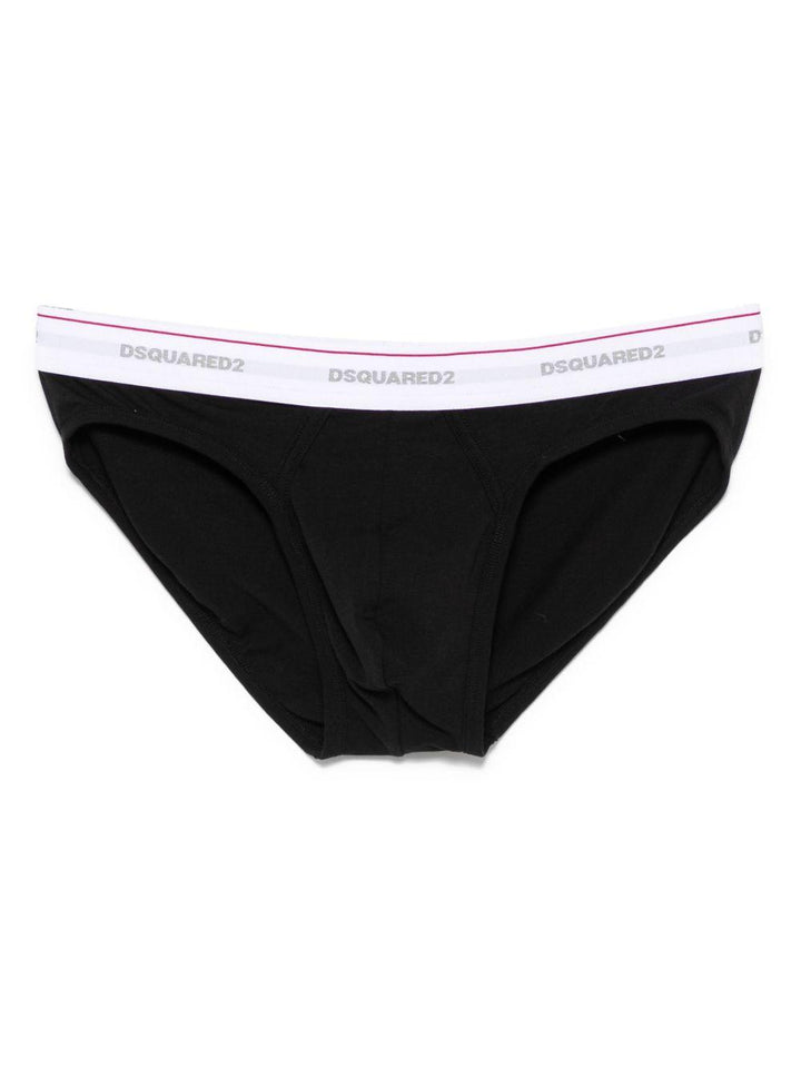 Set di 3 slip nero con logo 