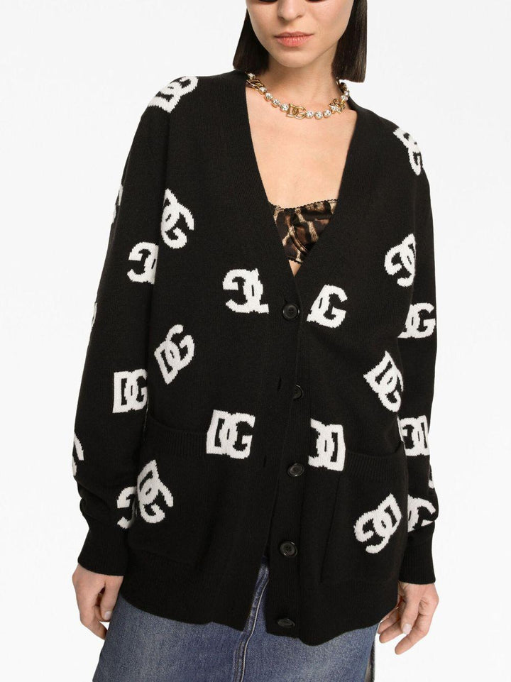 Cardigan con logo 