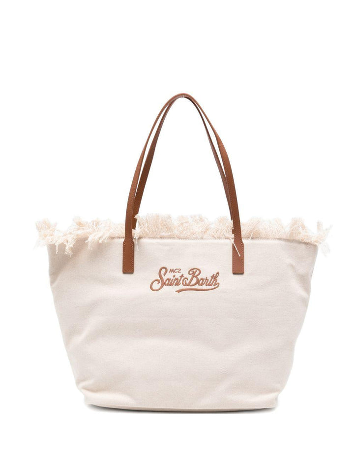 Borsa tote media City con finiture sfrangiate 