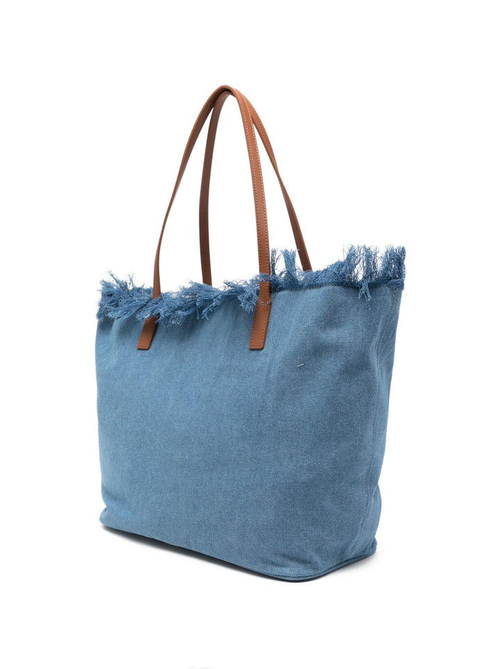 Borsa tote media City con finiture sfrangiate 