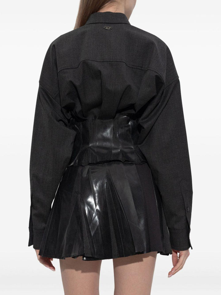 Giacca plissettata con zip 