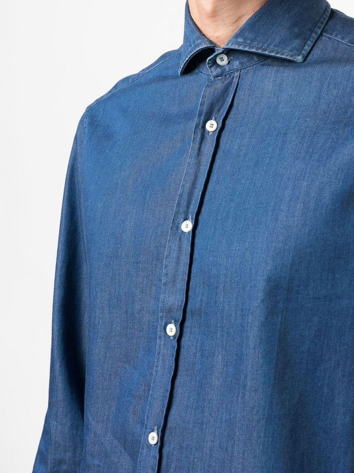 Camicia denim a maniche lunghe 