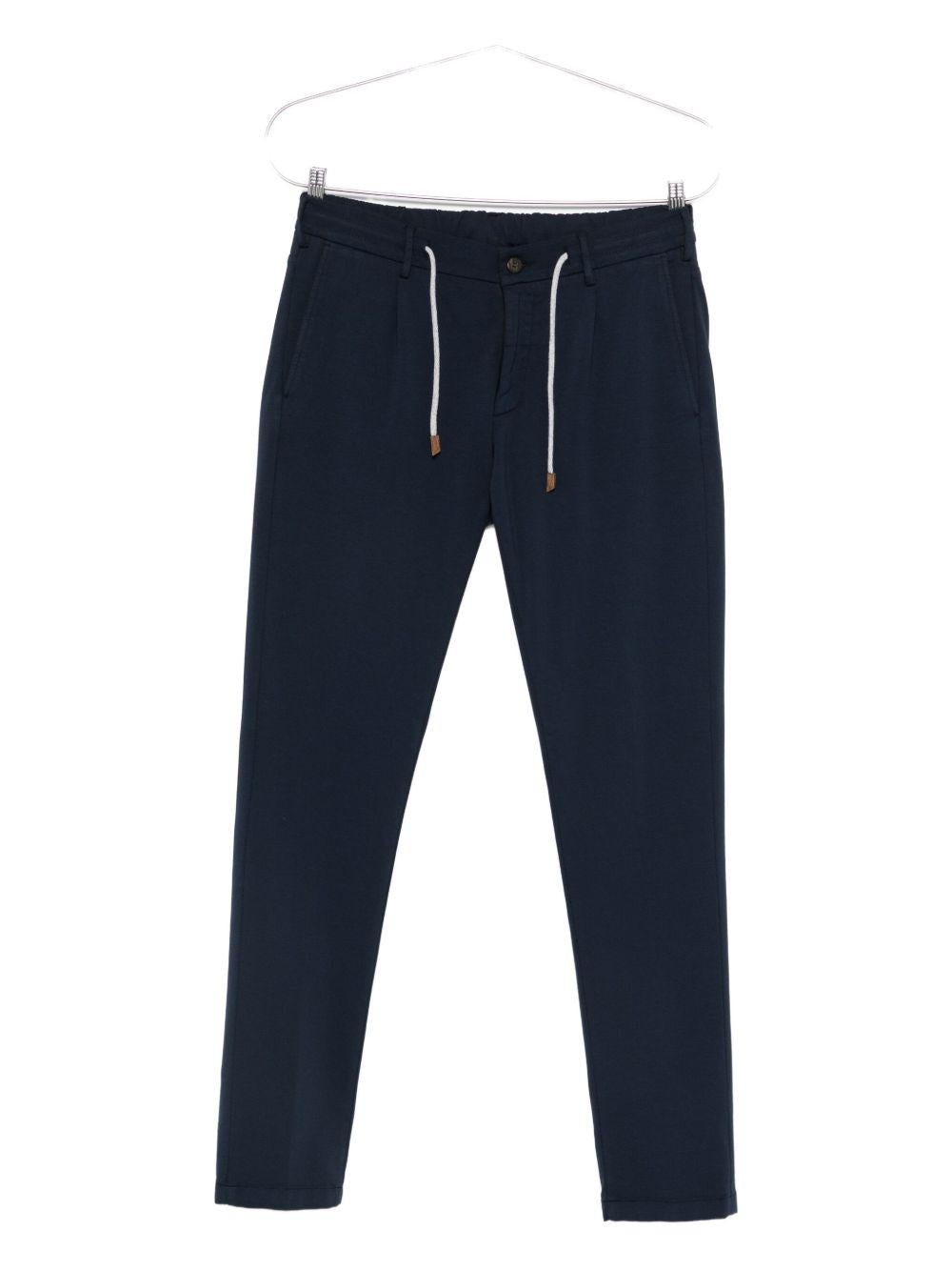 Pantaloni con coulisse blu 