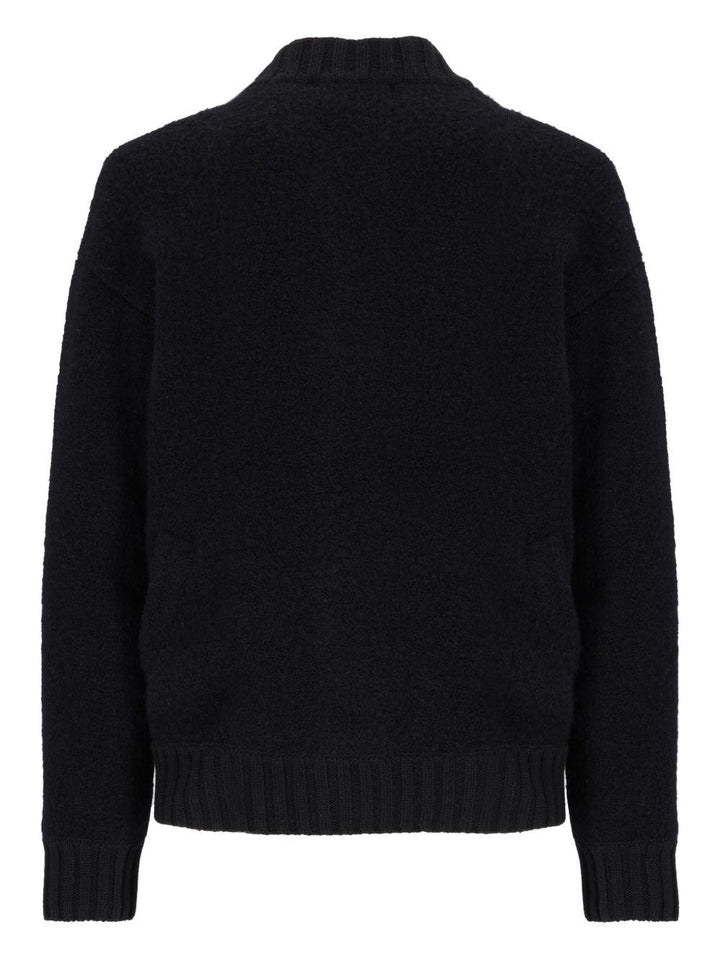 Bomber nero con bottoni 