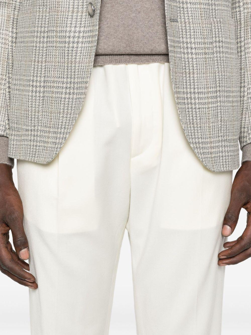 Pantaloni bianco Wimbledon in lana con coulisse