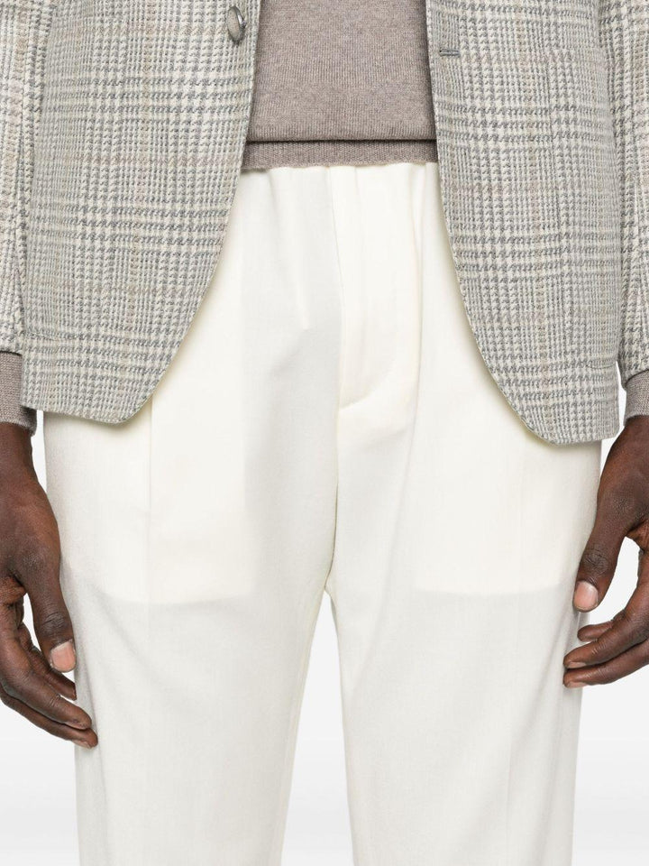 Pantaloni bianco Wimbledon in lana con coulisse