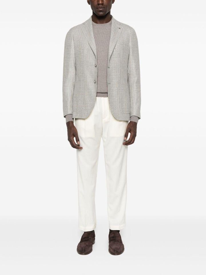 Pantaloni bianco Wimbledon in lana con coulisse