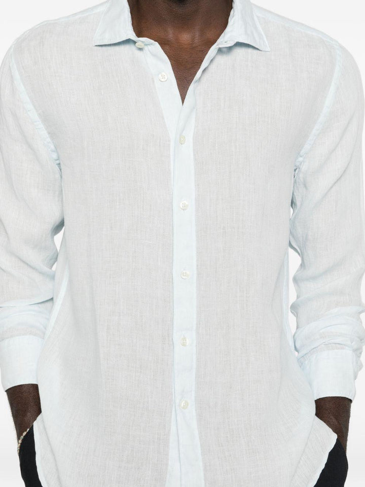 Camicia blu con colletto 