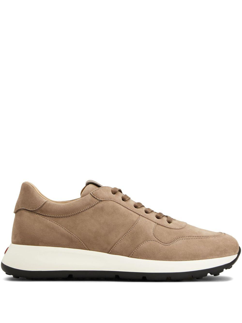 Sneakers in pelle scamosciata beige 