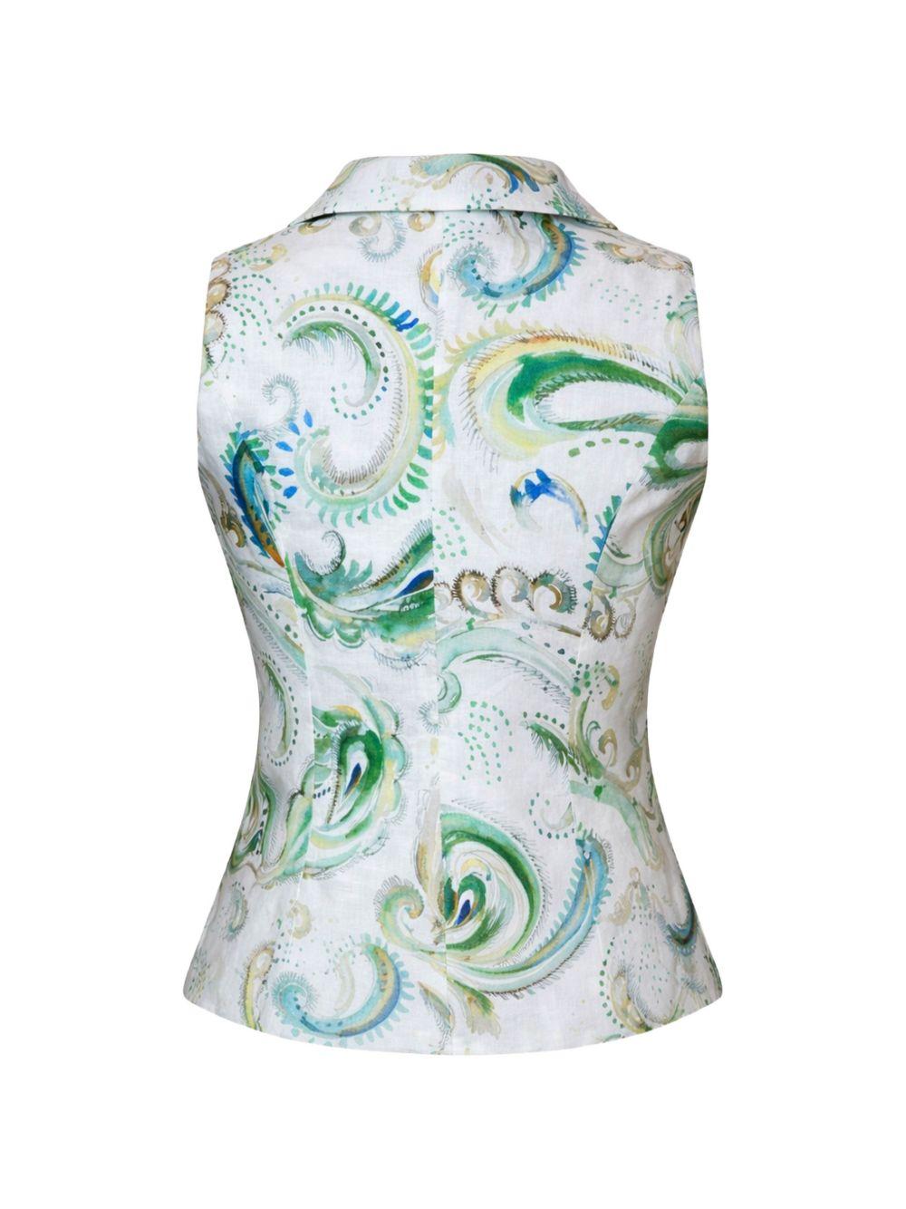 Gilet con stampa paisley 