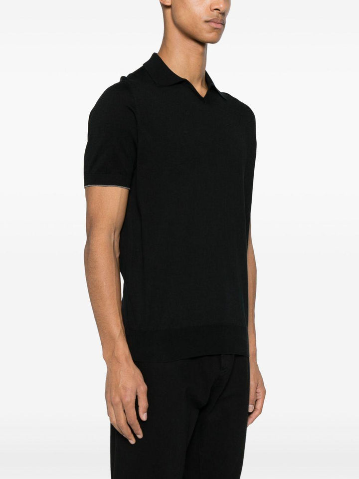 Polo a maniche corte nero 