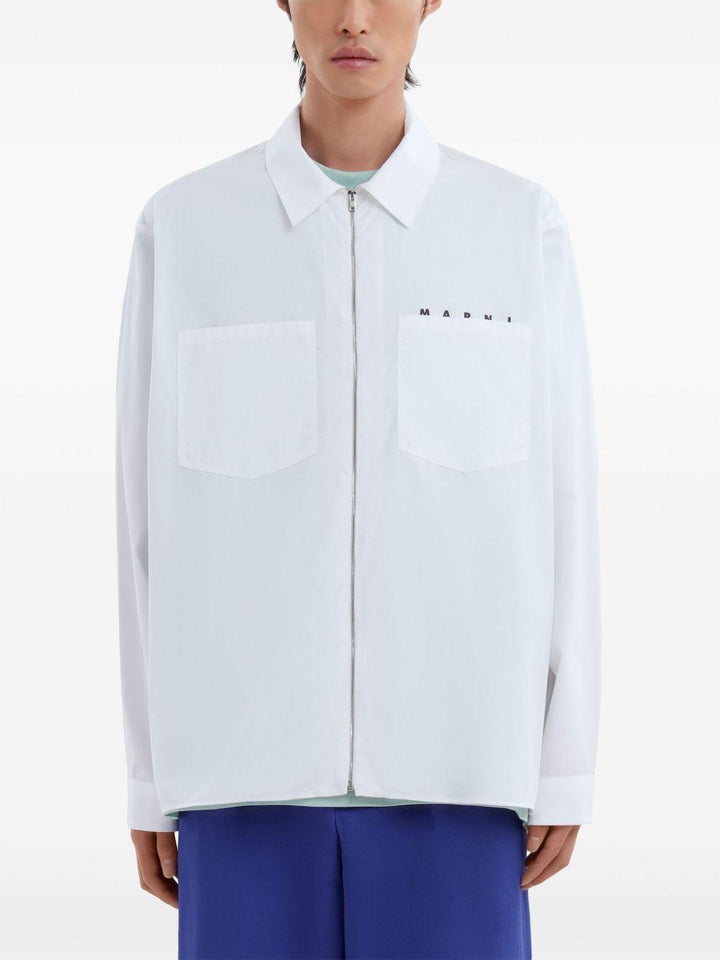 Camicia  lily white con zip
