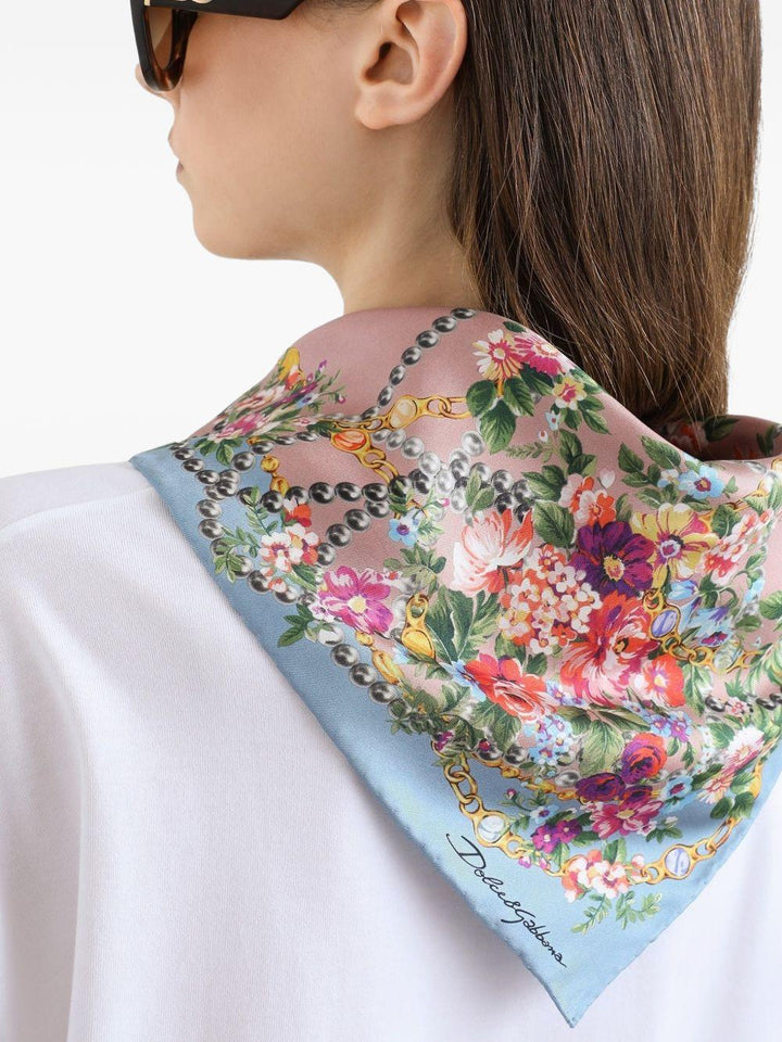 T-shirt con dettaglio foulard 