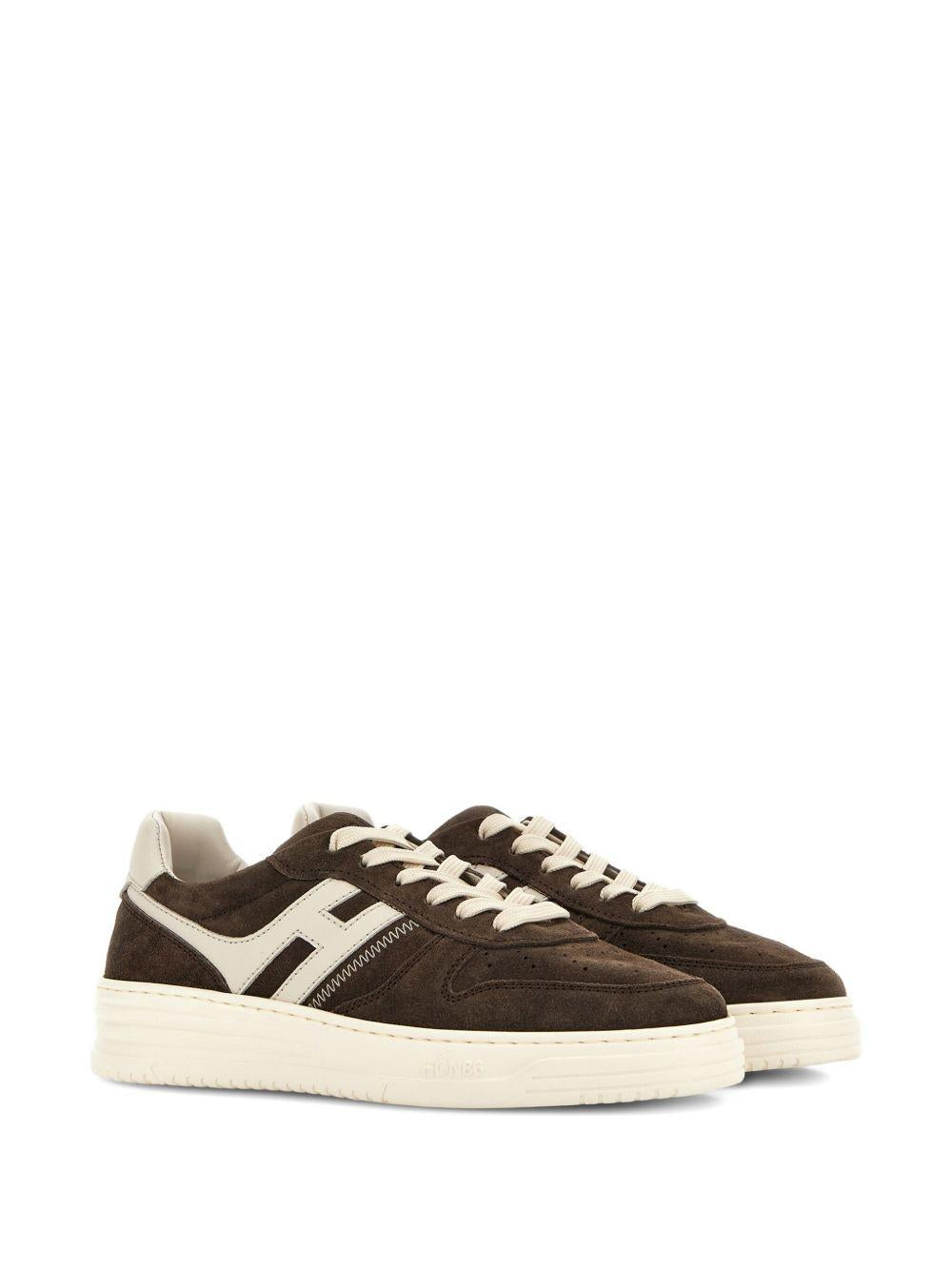 Sneakers beige e bianco crema con inserti 
