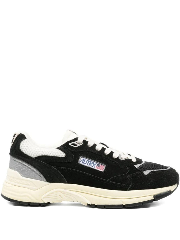 Sneakers nere con inserti 