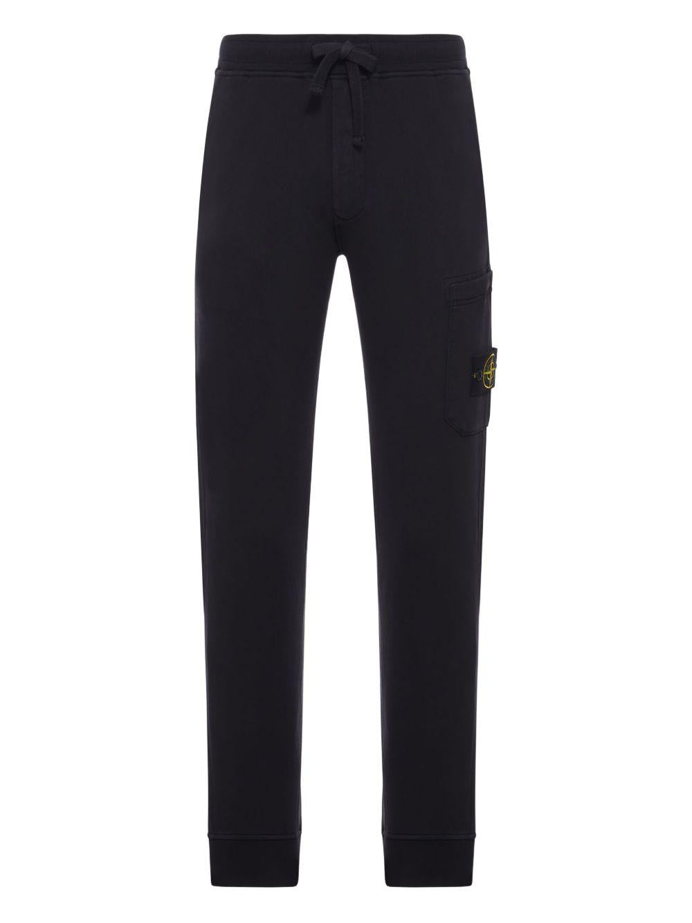 Pantaloni sportivi nero con tasca applicata 