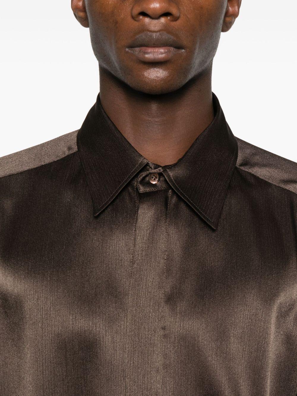 Camicia bronzo effetto seta 