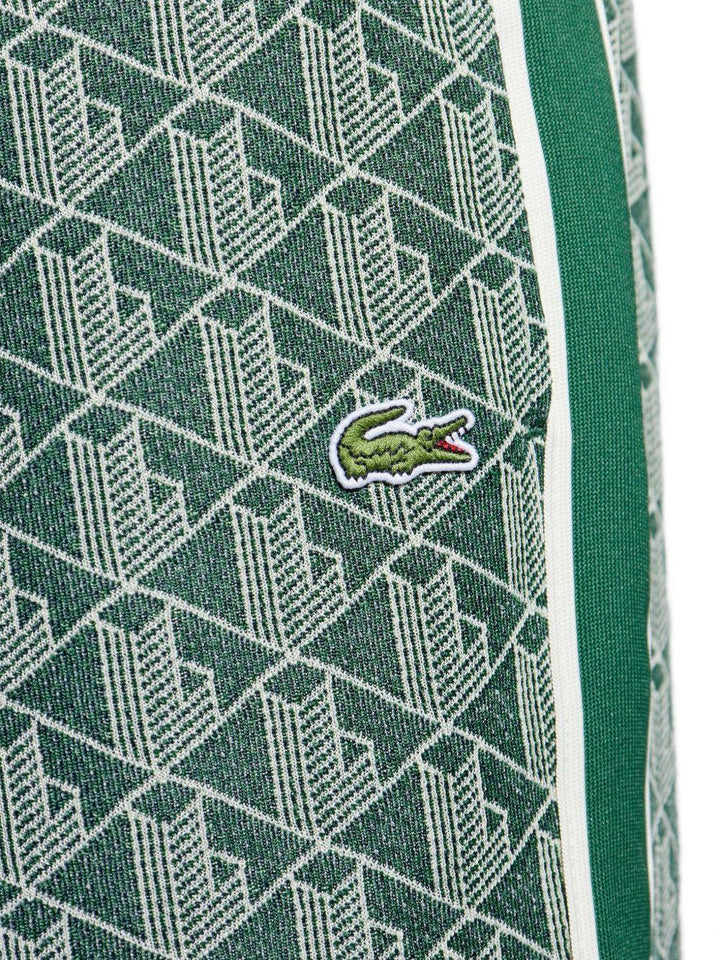 Pantaloni verdi con monogramma 