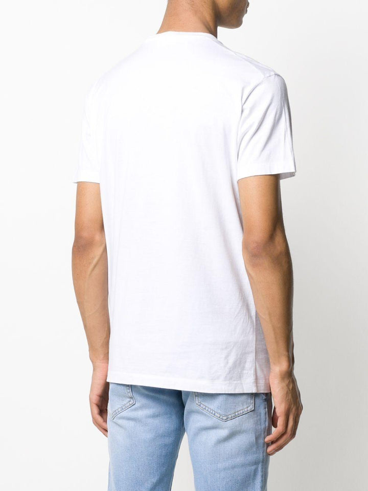 T-shirt Bianca Micro-Stampa Icon 