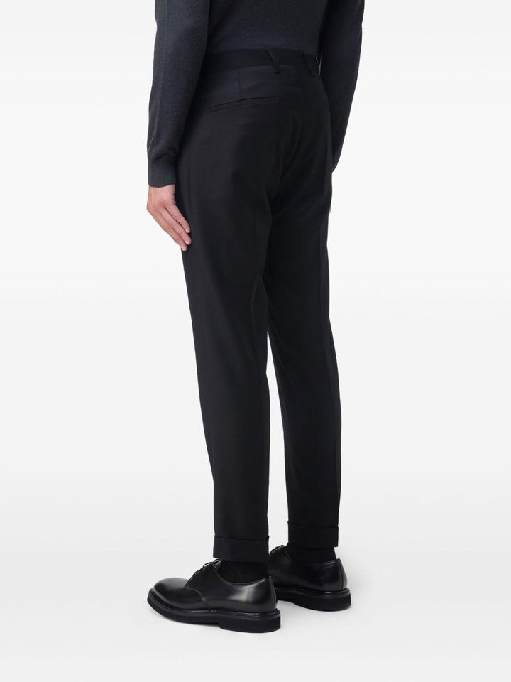 Pantaloni neri plissé 
