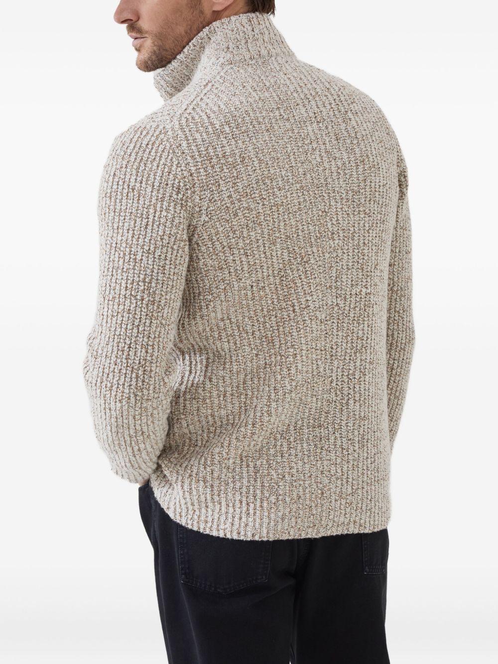 Cardigan doppiopetto beige chiaro con bottoni 