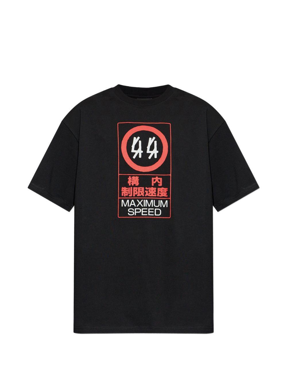 T-shirt stampata black/red 