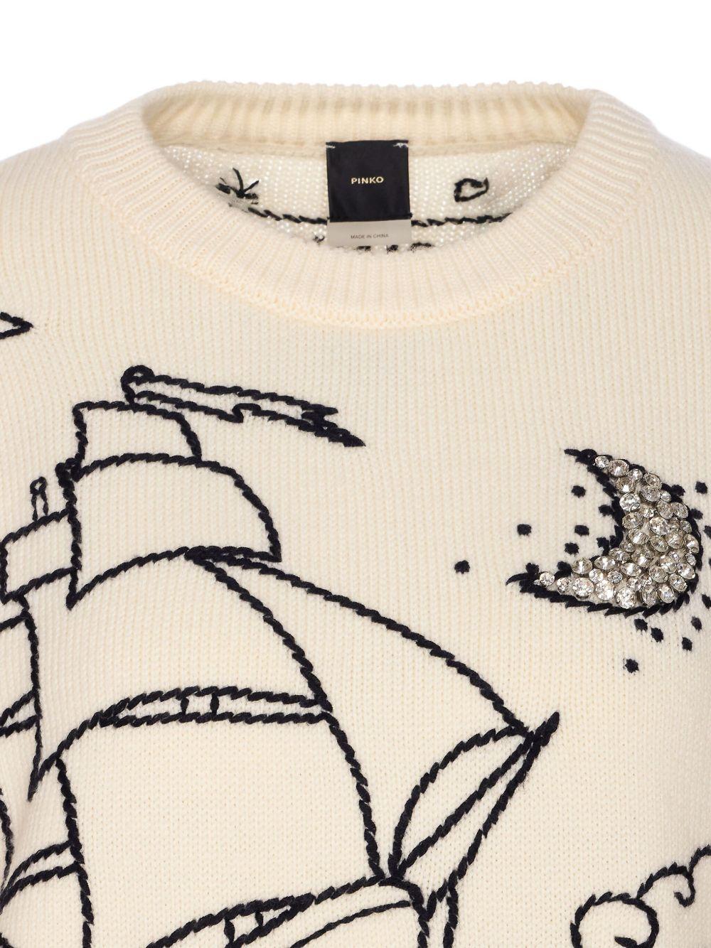Maglione con ricamo 