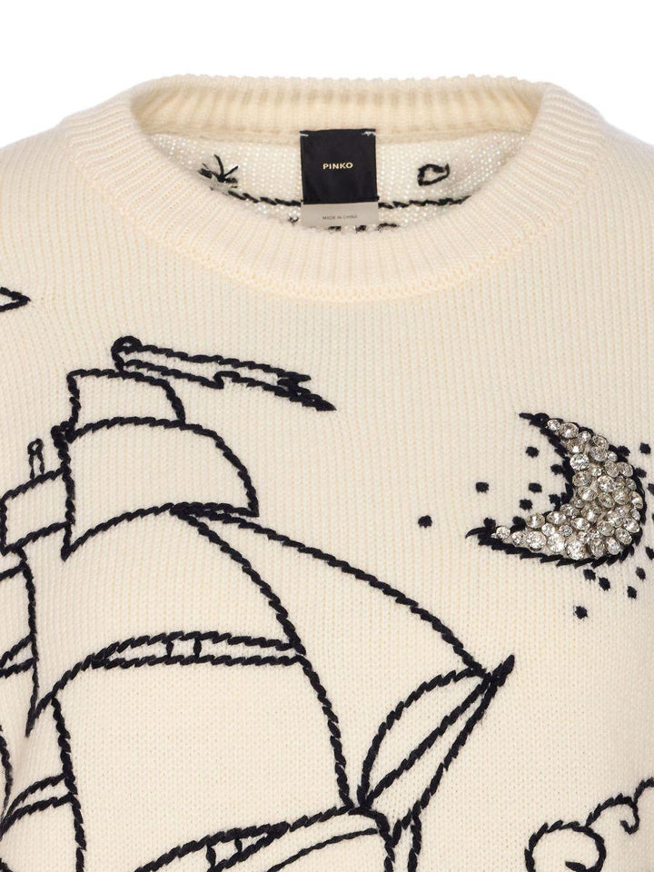 Maglione con ricamo 