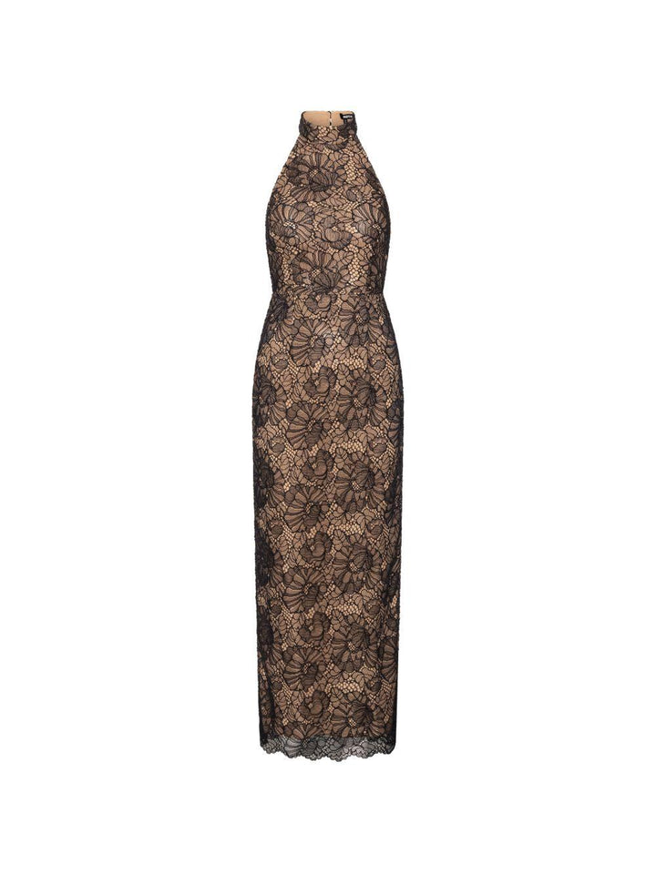 Abito lungo con scollo all&