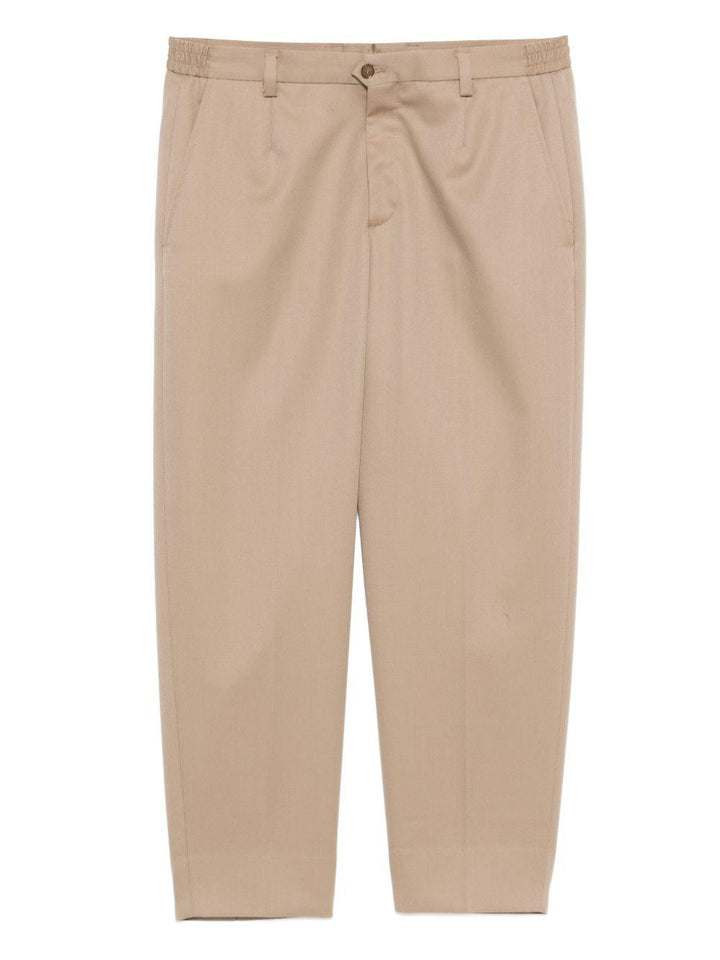 Pantaloni beige con vita elasticizzata