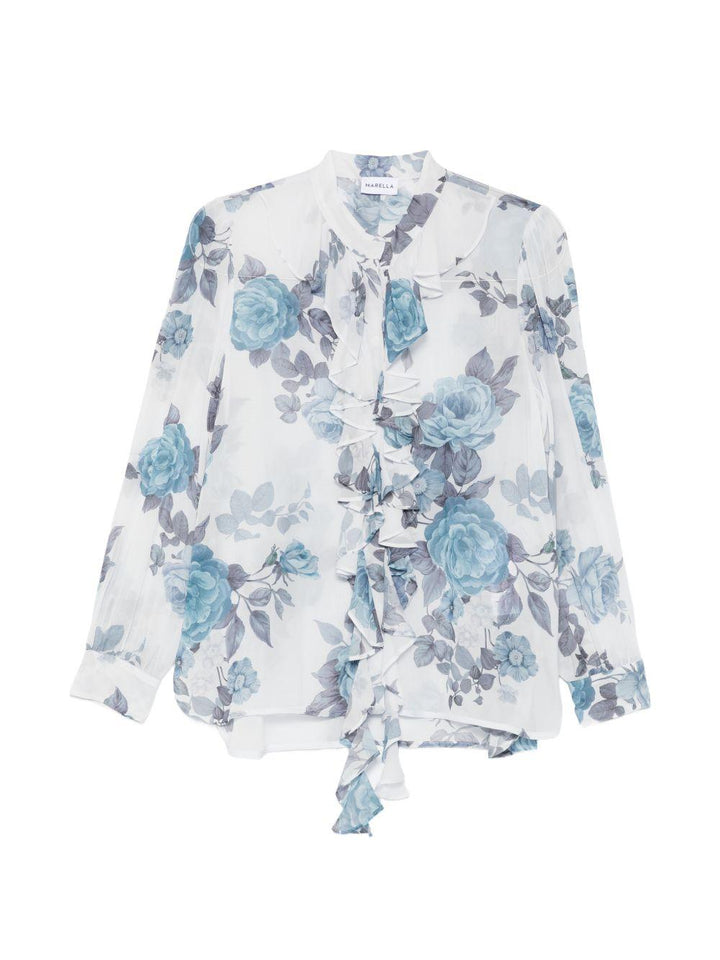 Camicia Canapa a fiori 
