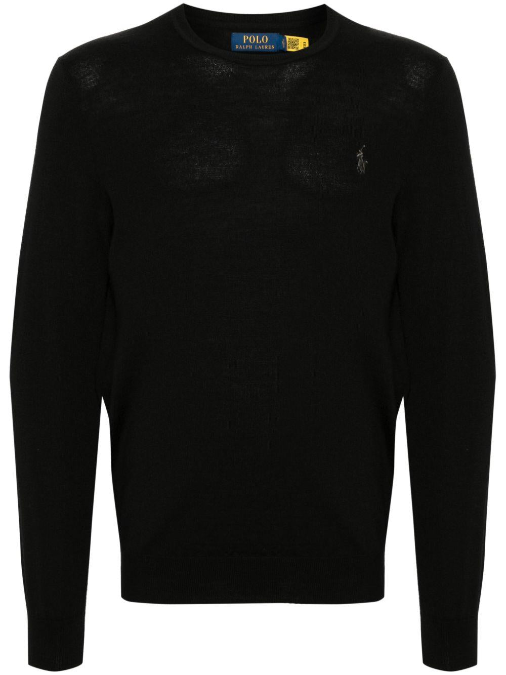 Maglione nero girocollo 