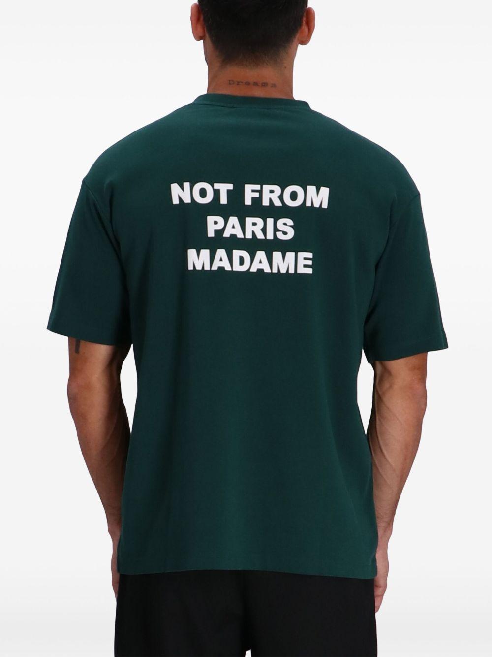 T-shirt verde con stampa 