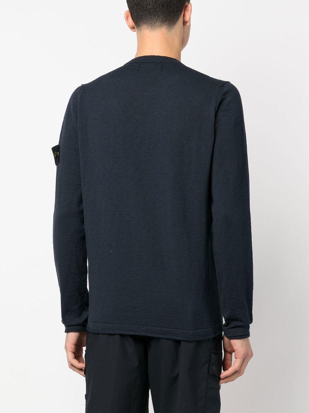 Maglione blu navy con applicazione 