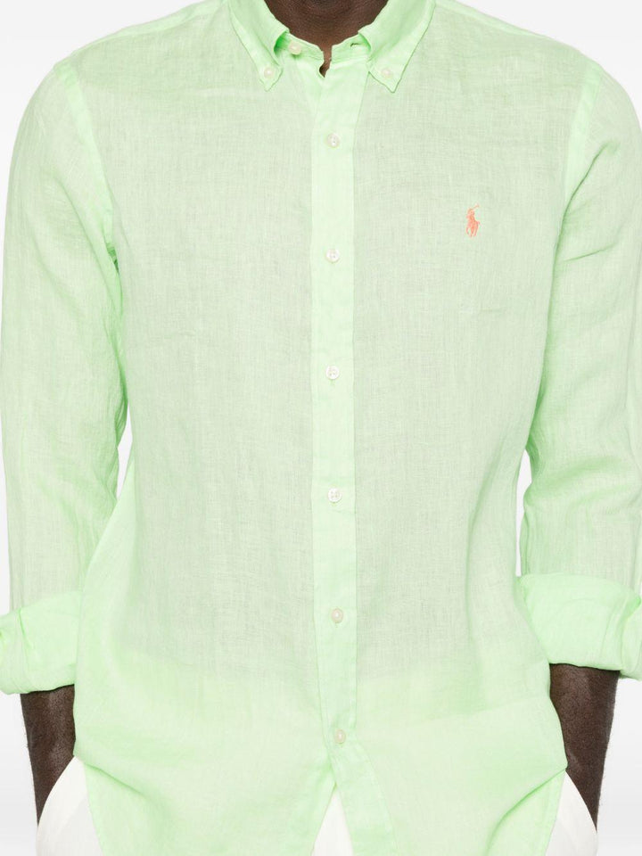 Camicia verde in lino 