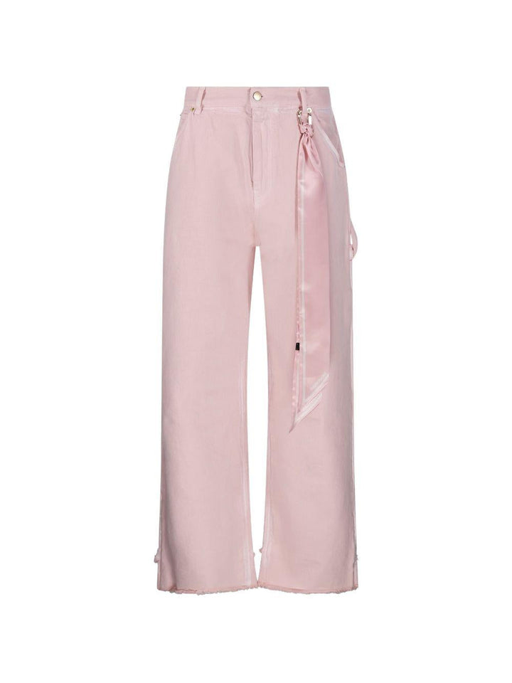 Jeans con dettaglio foulard 