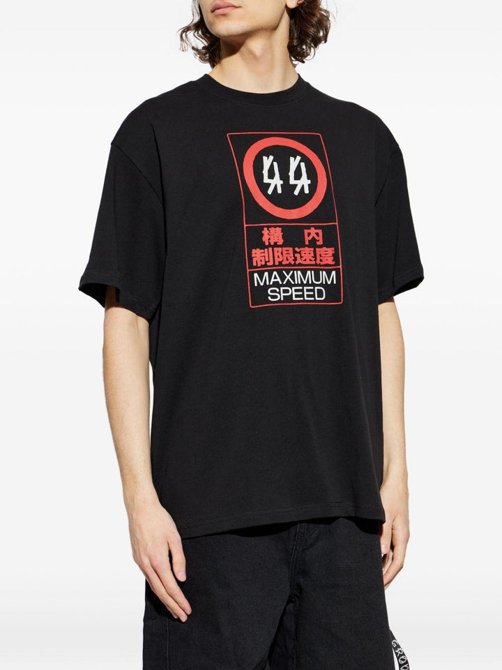 T-shirt stampata black/red 